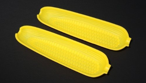 Corn Dishes Yellow Plastic 2pc