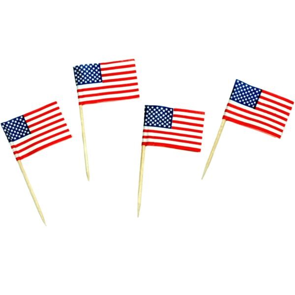 Toothpicks - USA Flags, 50 pc.