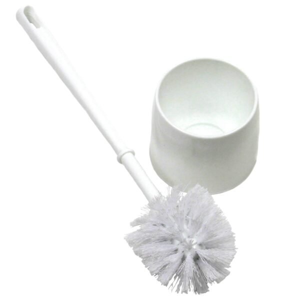 Toilet Brush with Caddy White