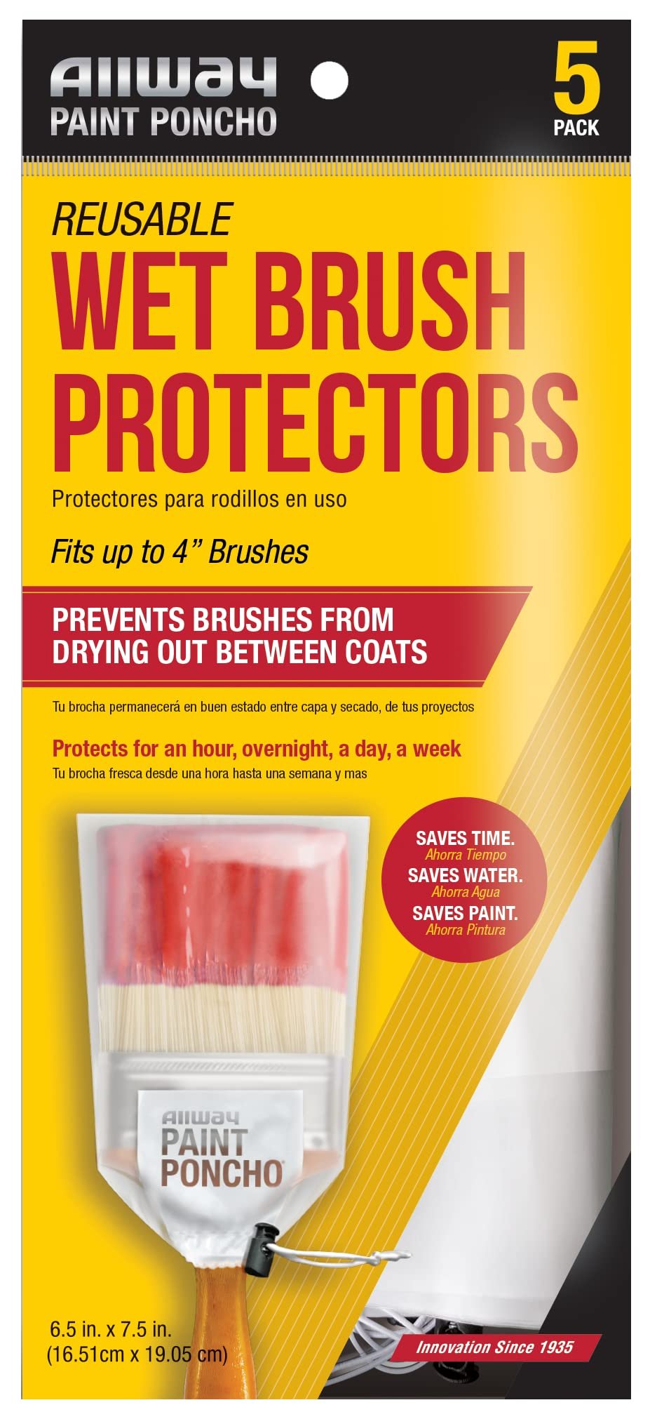 WET PAINT BRUSH PROTECTOR 5/PK