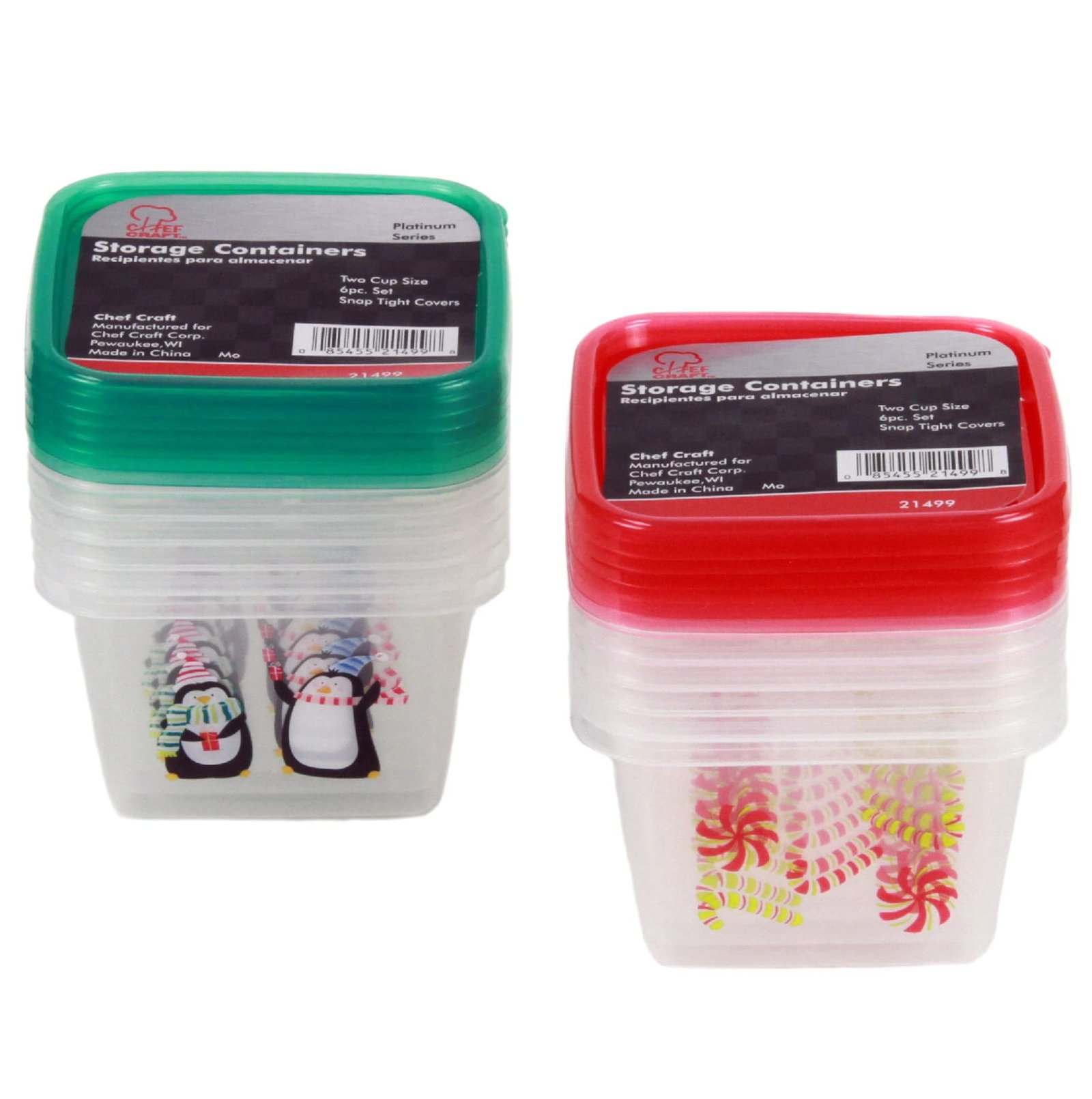 Container 6pk,Sq.- Christmas