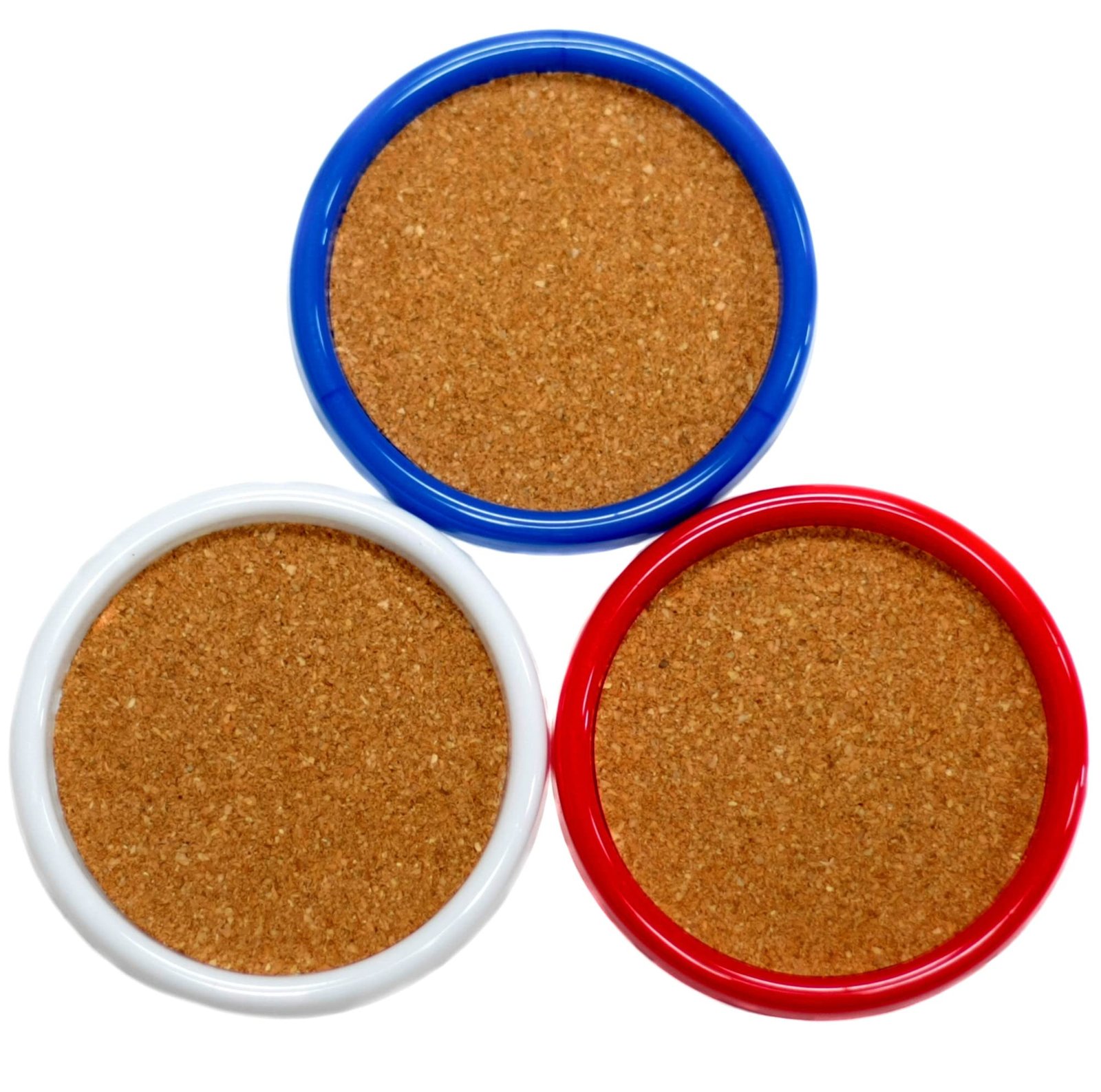 Cork Coaster Plastic Frame 4pc