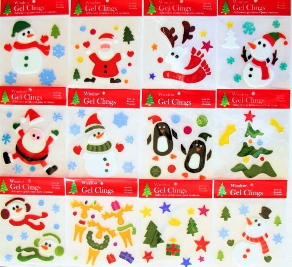 Window Gel Clings - Christmas