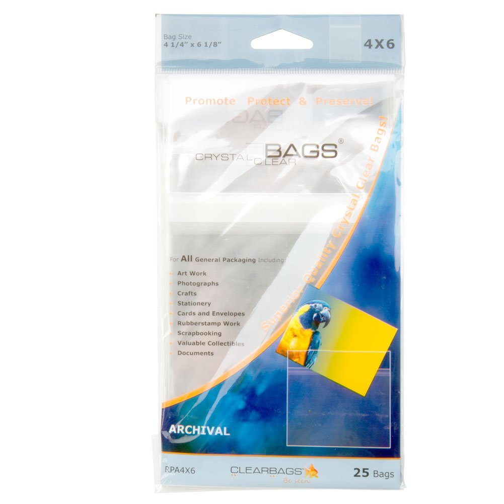 ClearBags Crystal Clear Bag 4x6 Photo 25pc
