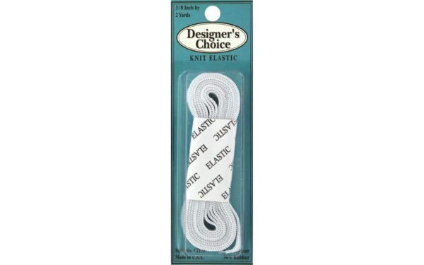 CJ Des Choice Elastic Knit Pkg 3/8"x2yd White