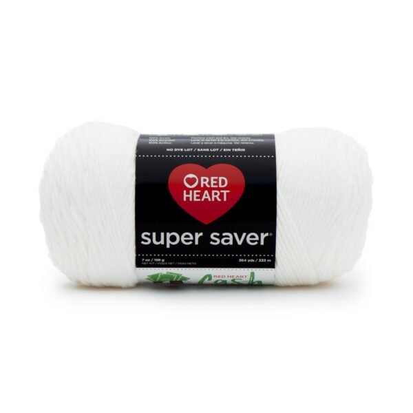 C&C Red Heart Super Saver Yarn 7oz White