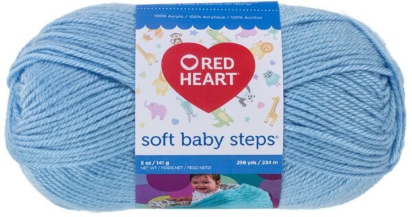 C&C Red Heart Soft Baby Steps Yarn 5oz Baby Blue