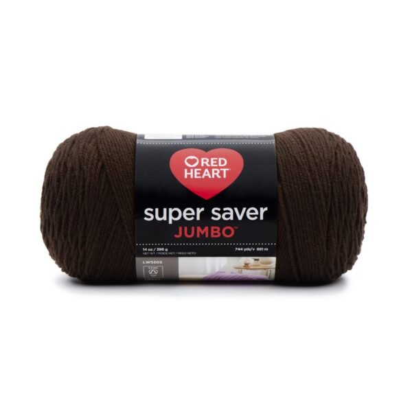 C&C Red Heart Super Saver Jumbo Yarn 14oz Coffee