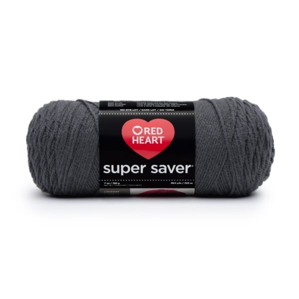 C&C Red Heart Super Saver Yarn 7oz Charcoal