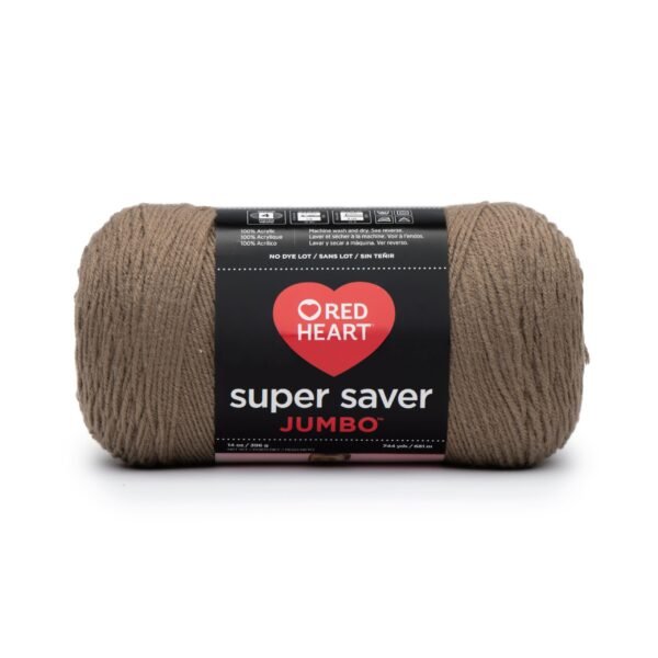 C&C Red Heart Super Saver Jumbo Yarn 14ozCafeLatte