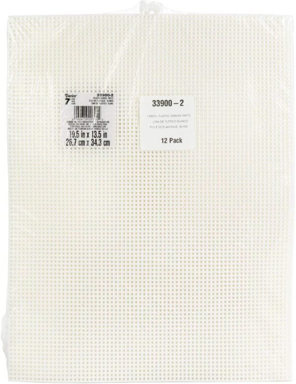 Darice Plastic Canvas #7 Mesh 10.5x13.5 White