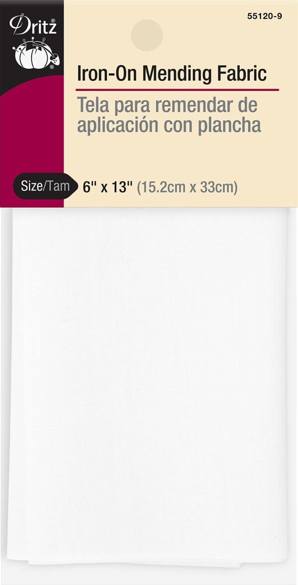 Dritz Patch Iron On Mending Fabric 6x13 White