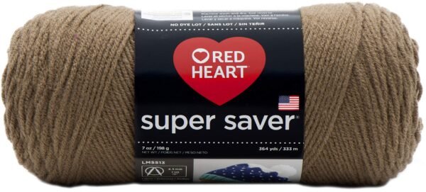 C&C Red Heart Super Saver Yarn 7oz Cafe