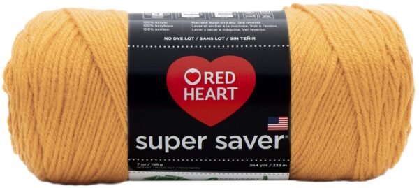 C&C Red Heart Super Saver Yarn 7oz Gold