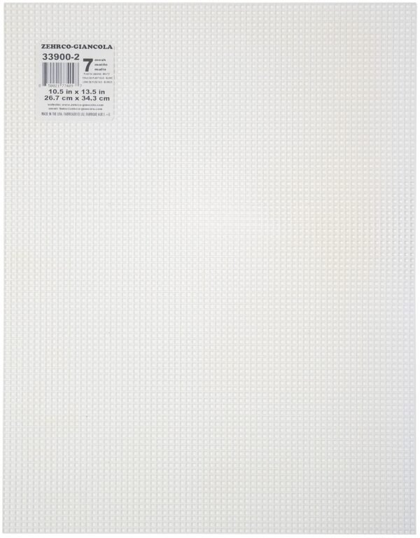 Darice Plastic Canvas #7 Mesh 10.5x13.5 White