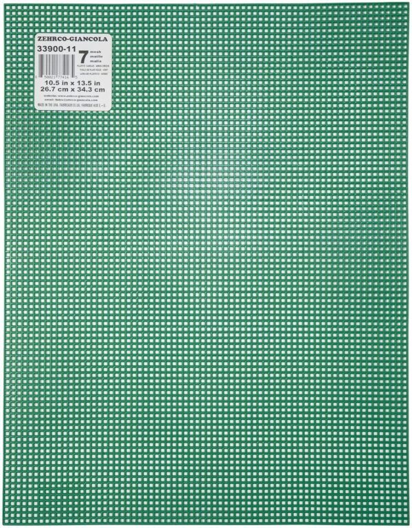 Darice Plastic Canvas #7 Mesh 10.5x13.5 Green