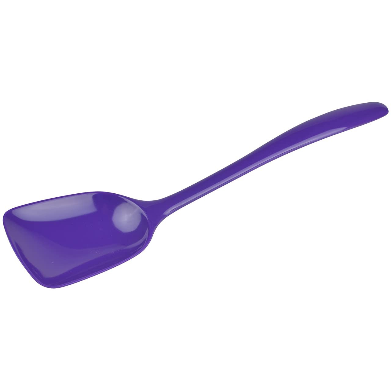 Gourmac Hutzler 11 Inch Melamine Flat-Front Spoon, Violet
