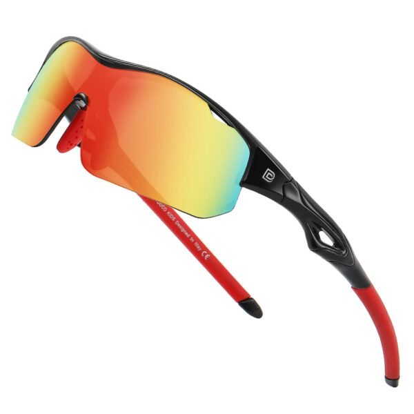 DUCO Sports Youth Baseball Sunglasses for Kids Unbreakable TR90 Frame Lightweight Sun Glasses for Boys and Girls DK261