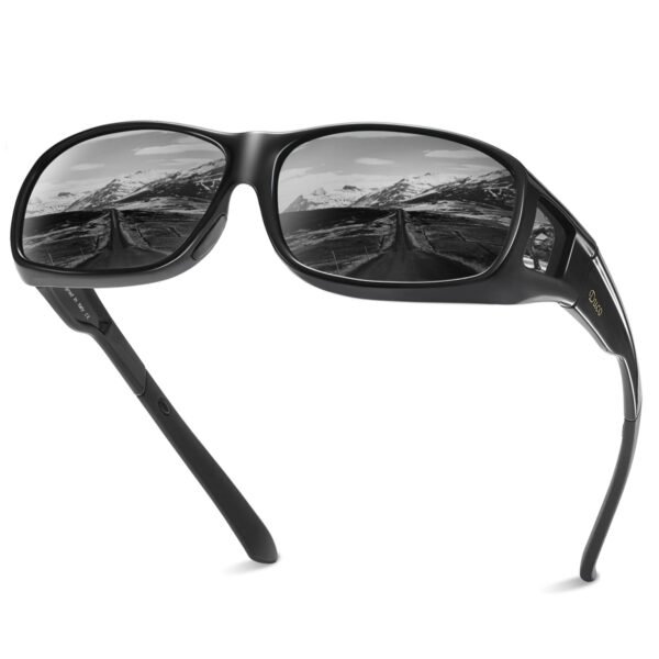 DUCO Wraparound Fitover Glasses Polarized Wear Over Sunglasses for Men Women UV Protection Sun Glasses Driving 8953