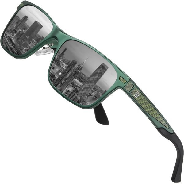 DUCO Polarized Sunglasses for Men Vintage Aluminum Frame Retro Sports Sun Glasses Driving Shades 100% UV Protection 8207