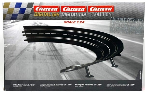 High Banked Curve 1/30, 6 Pieces - Digital 124/132 & Analog